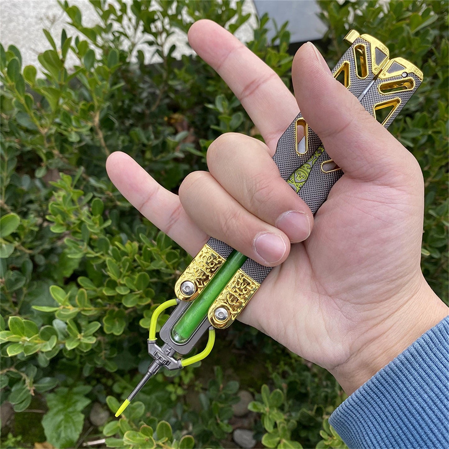 Octane Heirloom V3 Real Liquid Tube Octane Balisong Metal Replica