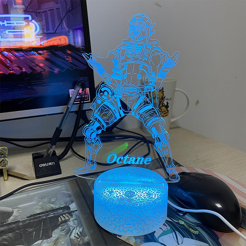 Customized Octane 7 Color Luminous Night Lamp