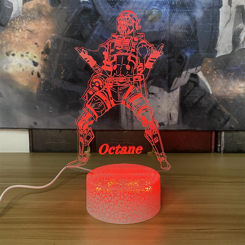 Customized Octane 7 Color Luminous Night Lamp