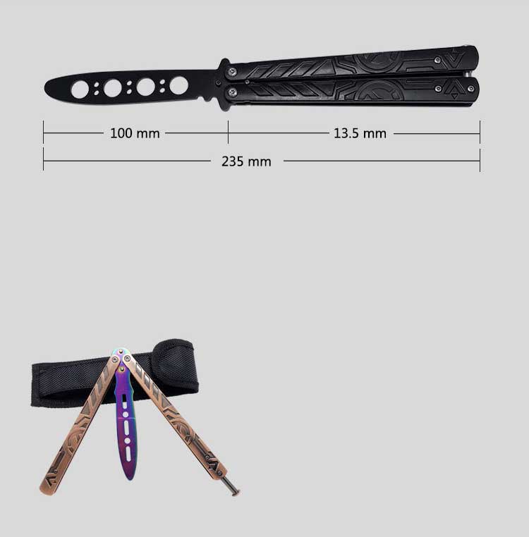 High-End OW Game Peripheral Stainless Steel Butterfly Knife Model