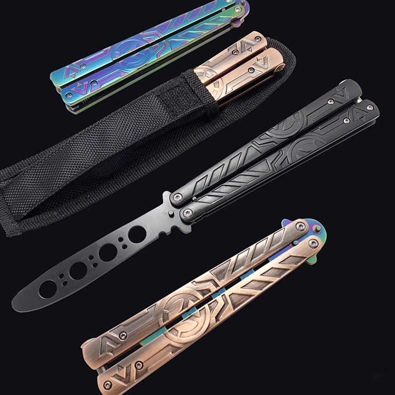 High-End OW Game Peripheral Stainless Steel Butterfly Knife Model