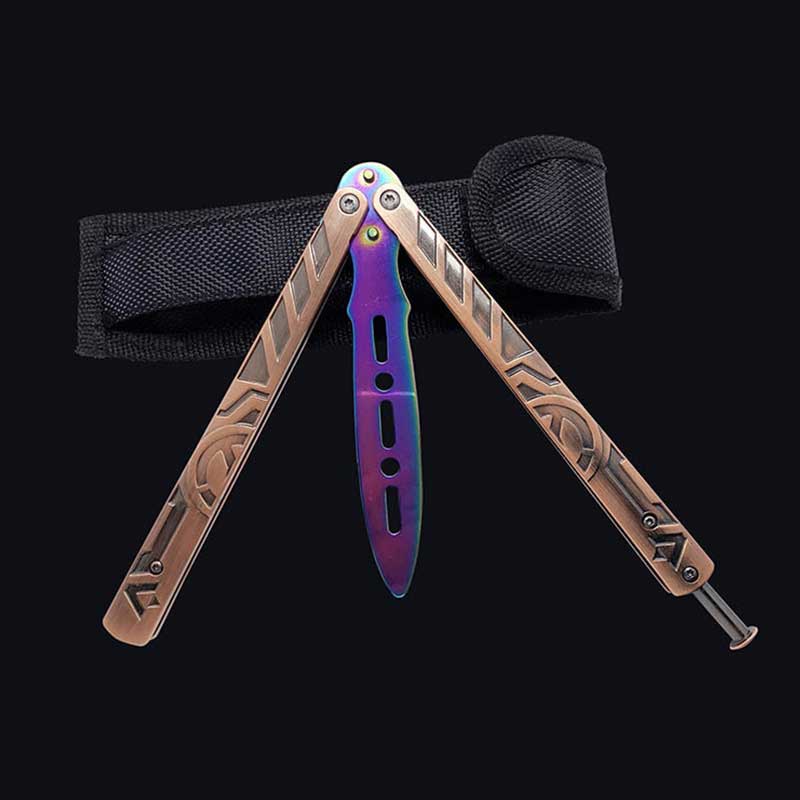High-End OW Game Peripheral Stainless Steel Butterfly Knife Model