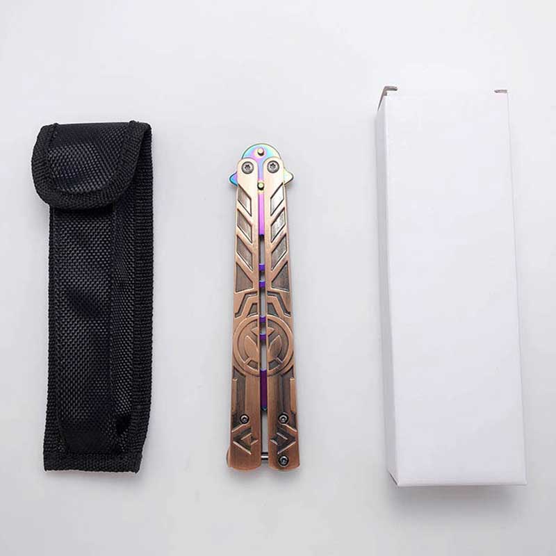 High-End OW Game Peripheral Stainless Steel Butterfly Knife Model