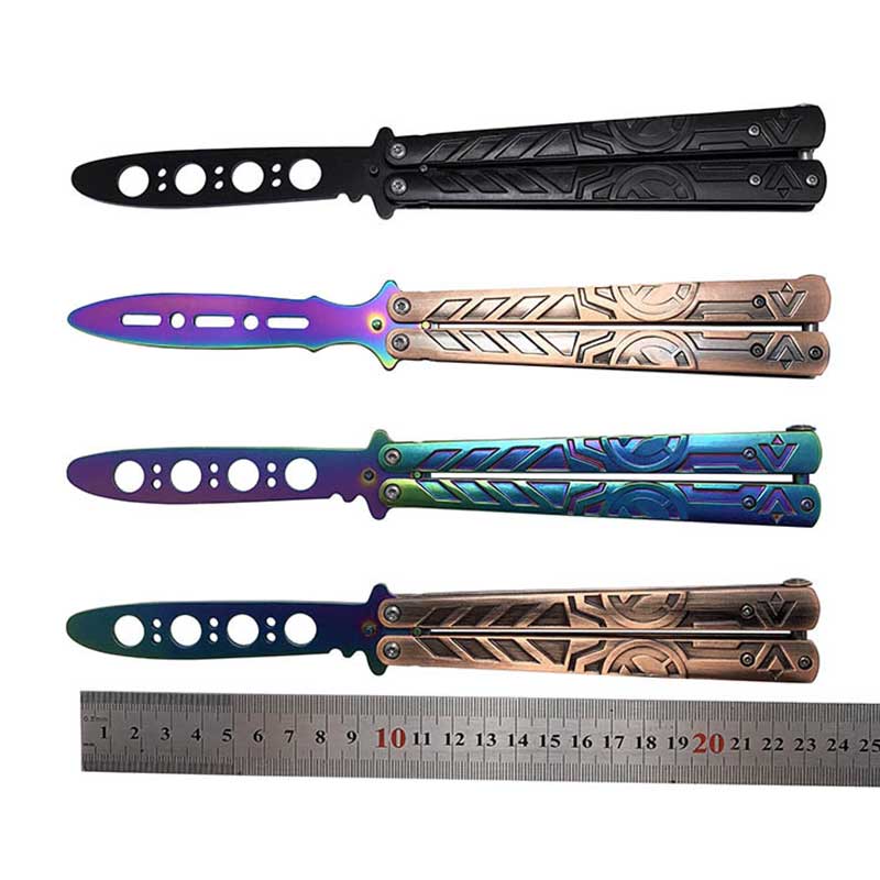 High-End OW Game Peripheral Stainless Steel Butterfly Knife Model