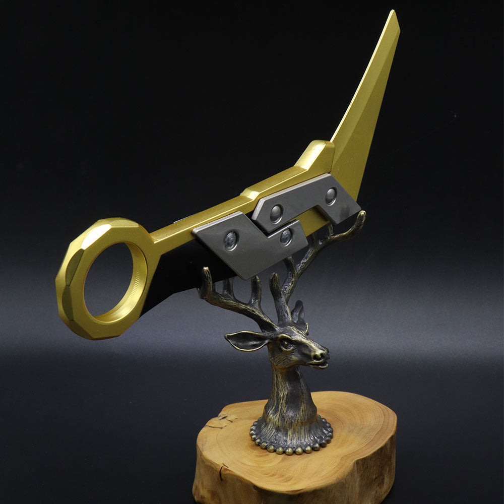 Creative Metal Elk Head Wooden Stand