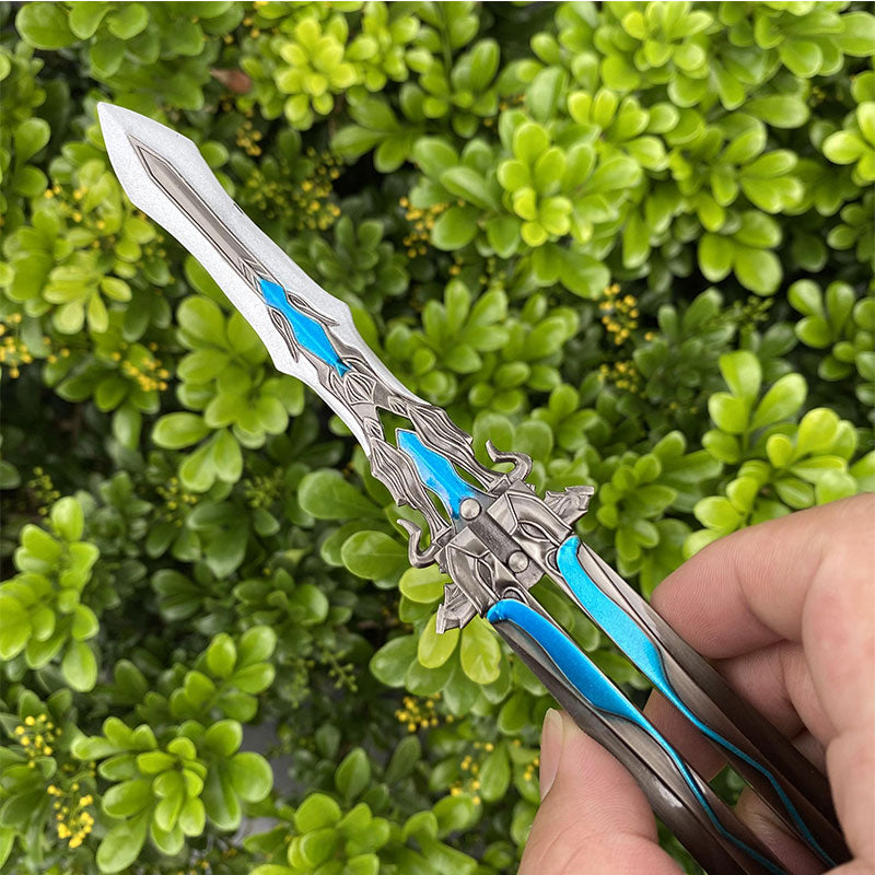 Blunt Seven Kill Sword Butterfly Knife Metal Display Model