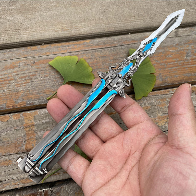 Blunt Seven Kill Sword Butterfly Knife Metal Display Model