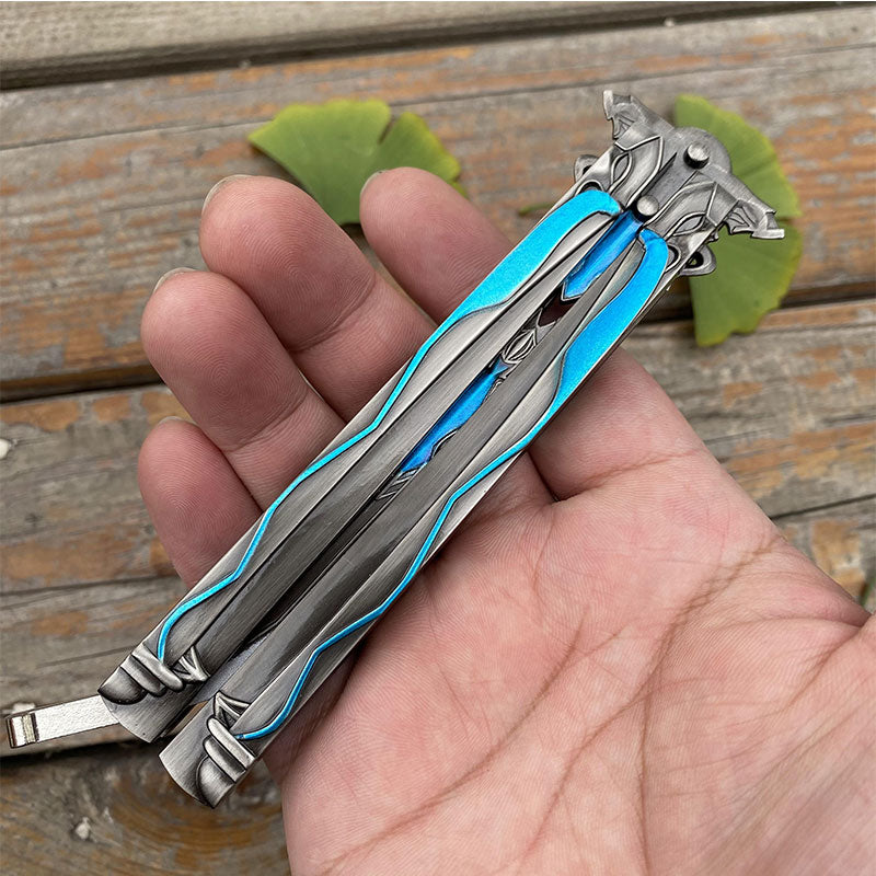 Blunt Seven Kill Sword Butterfly Knife Metal Display Model