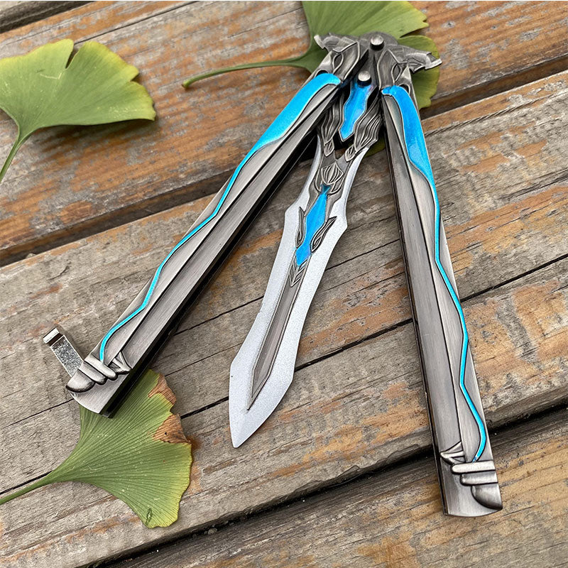 Blunt Seven Kill Sword Butterfly Knife Metal Display Model