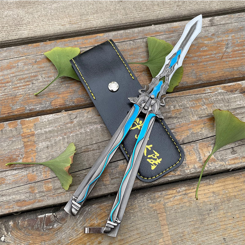 Blunt Seven Kill Sword Butterfly Knife Metal Display Model