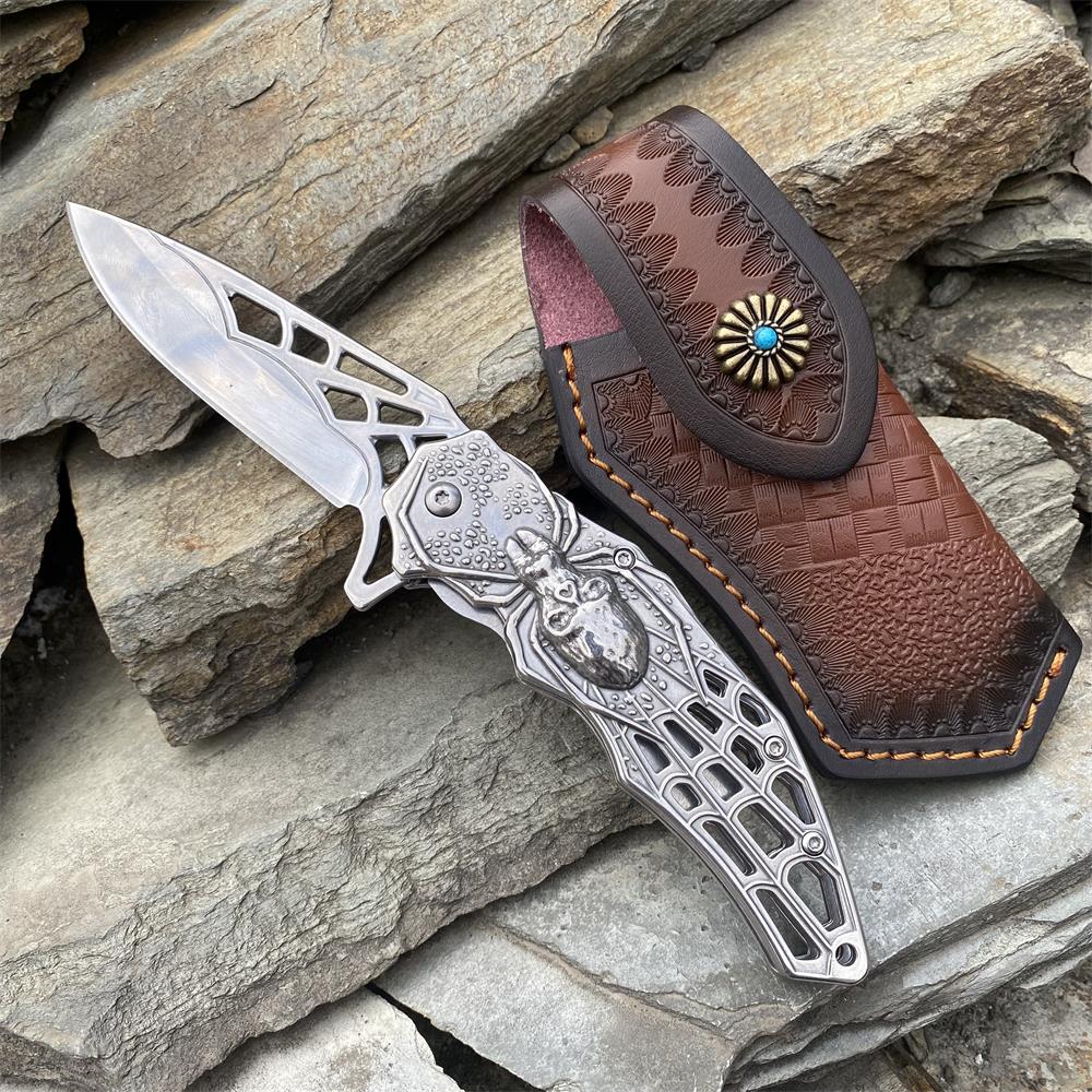 3D Skeleton Spider Folding Knife