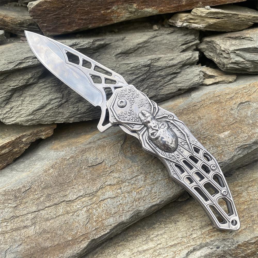 3D Skeleton Spider Folding Knife