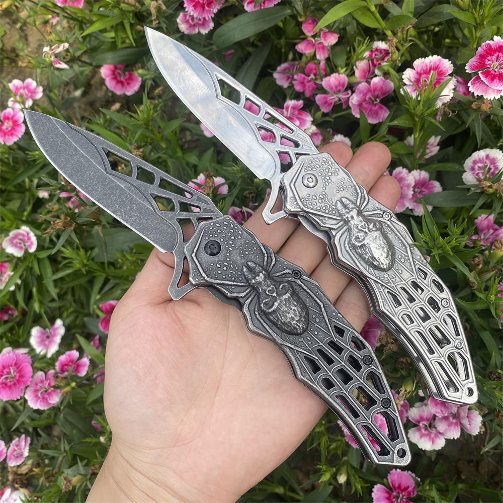 3D Skeleton Spider Folding Knife
