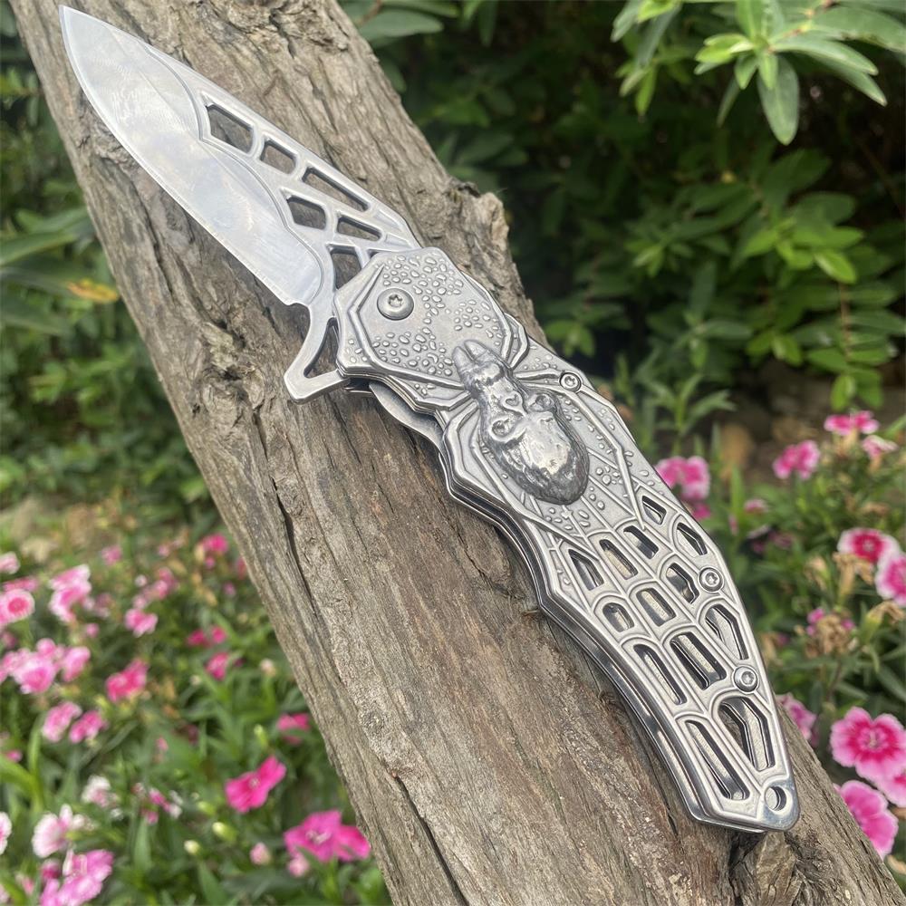 3D Skeleton Spider Folding Knife