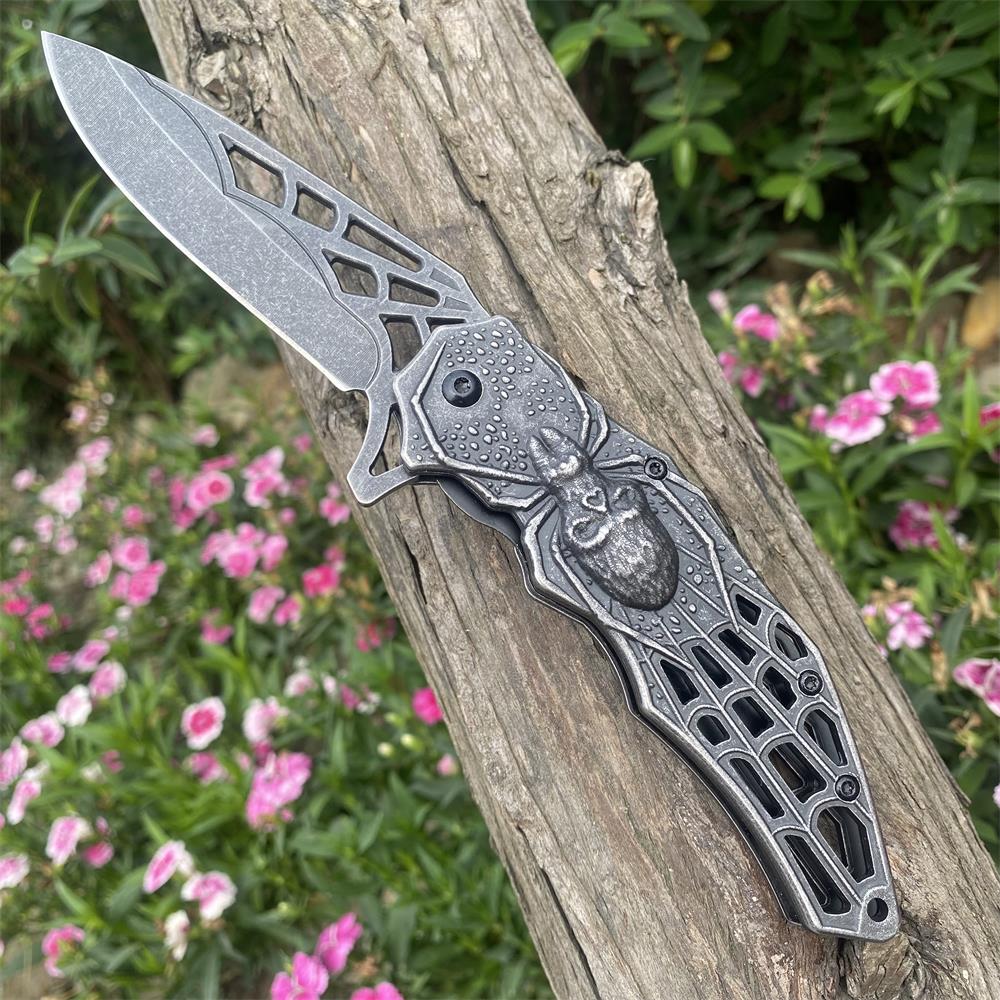 3D Skeleton Spider Folding Knife