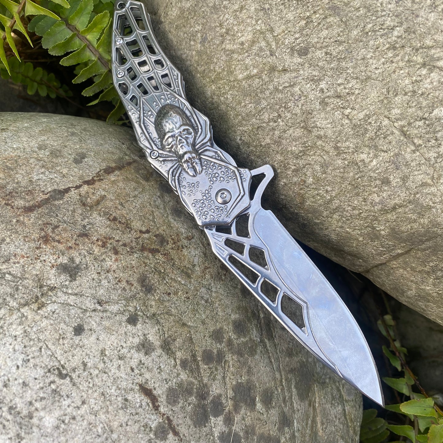 3D Skeleton Spider Folding Knife
