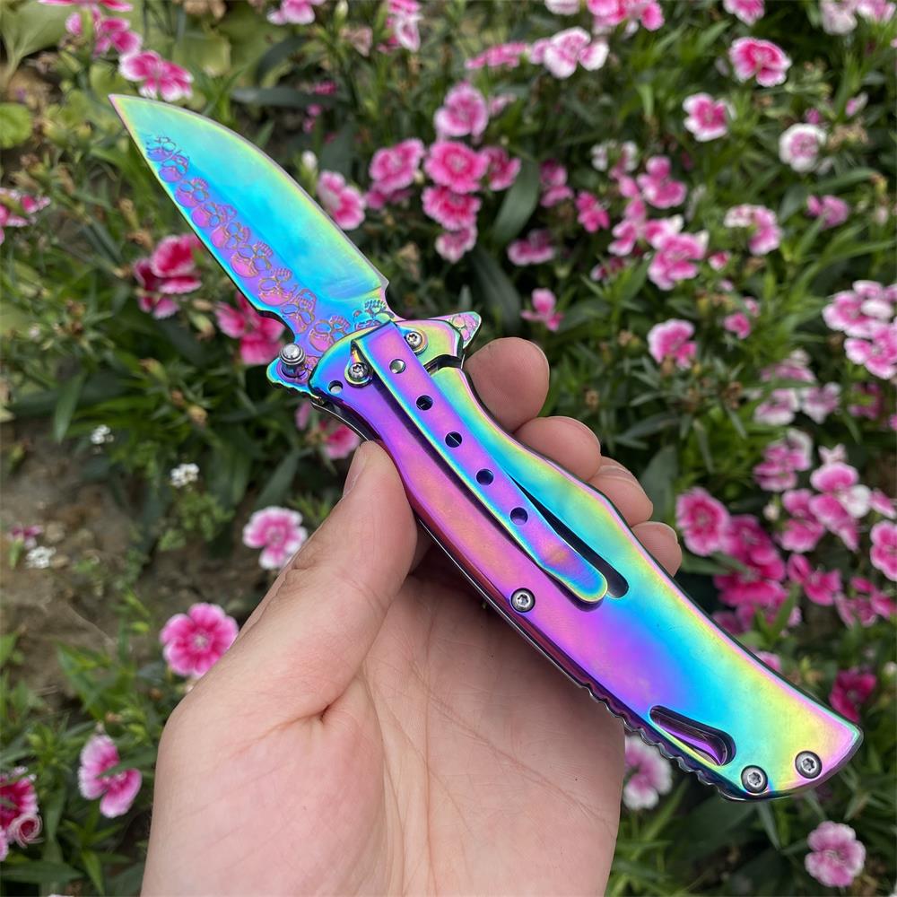 Snake Skull Relief Folding Knife