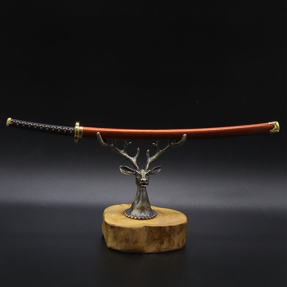 Creative Metal Elk Head Wooden Stand