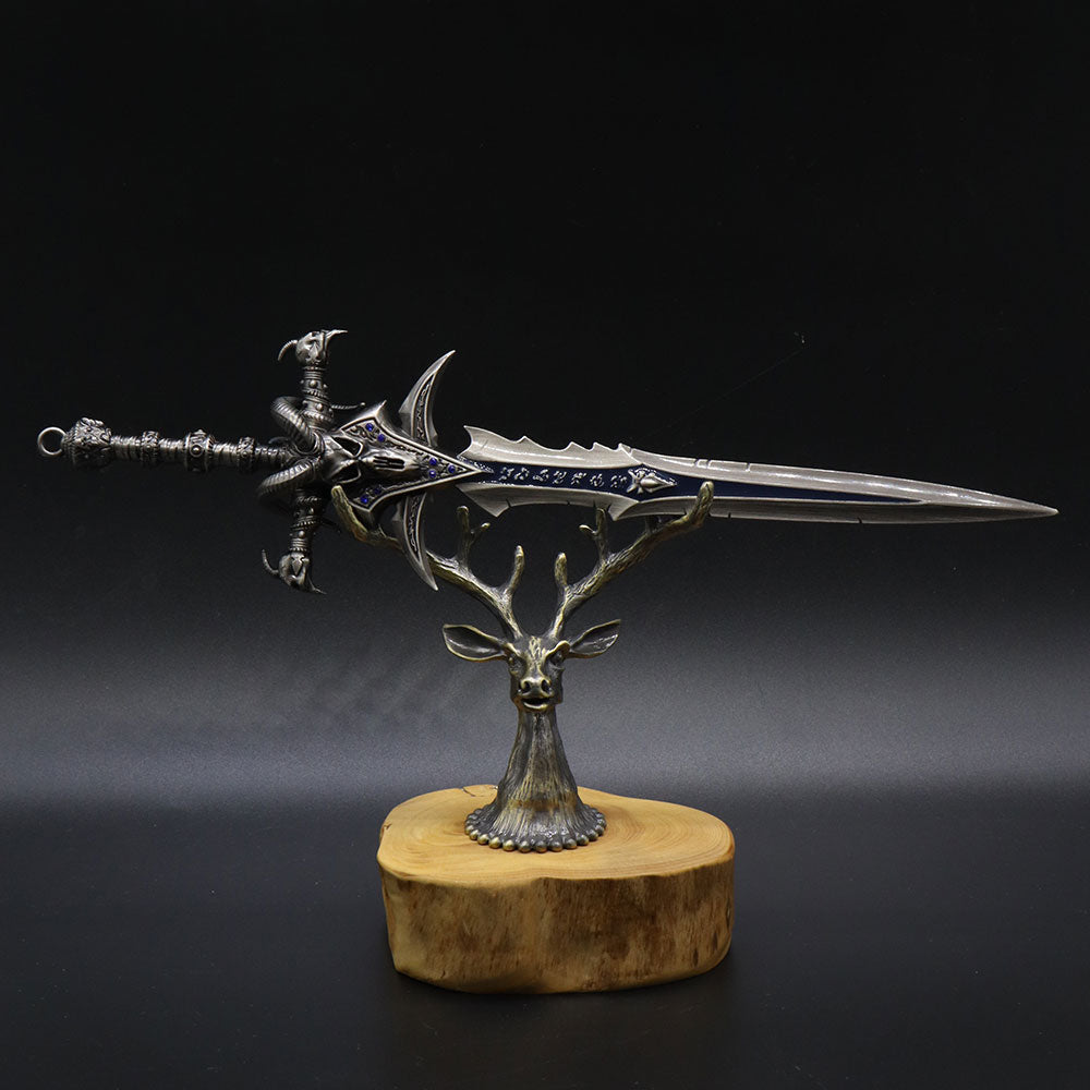 Creative Metal Elk Head Wooden Stand