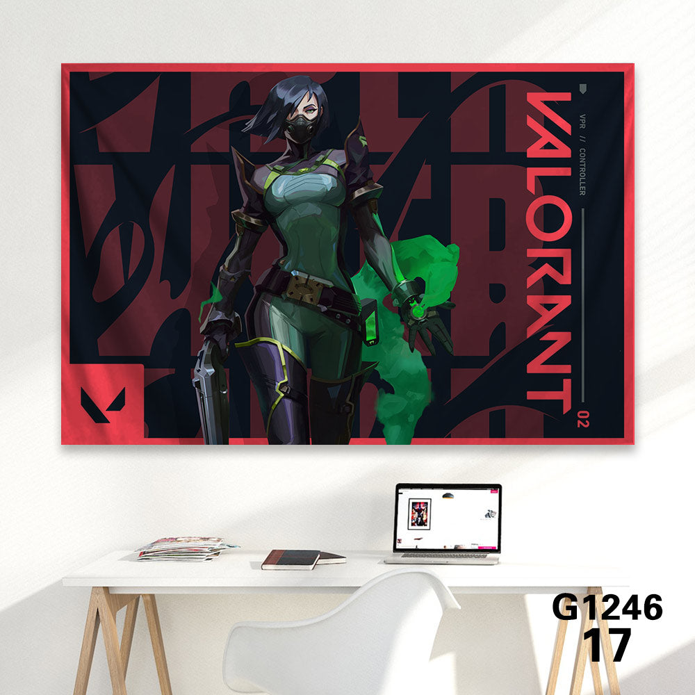 Customized Soft Hot Game Characters Tapestry Wall Arts Gamers Room Decor