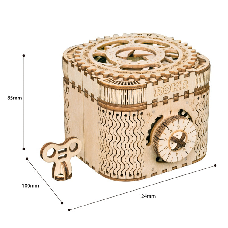 3D Password Wooden Treature Box Model Kit