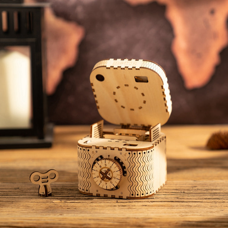 3D Password Wooden Treature Box Model Kit