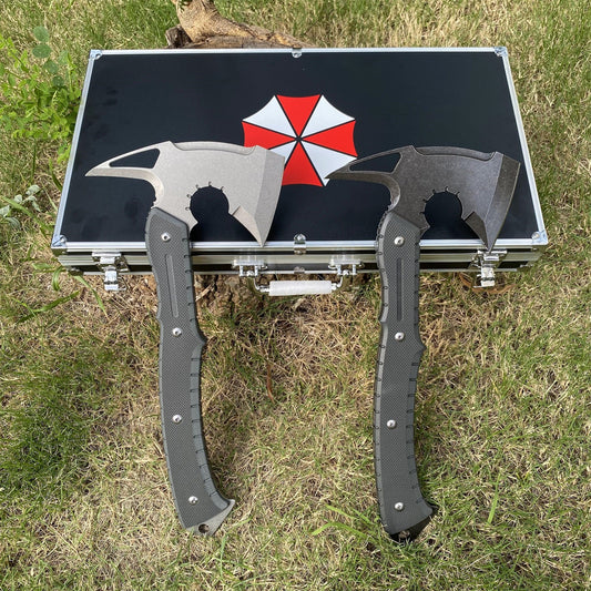 Unleash the Icon: Handmade 8Cr Steel RE9 Leon Tactical Axe – Your 40cm Full-Scale Masterpiece