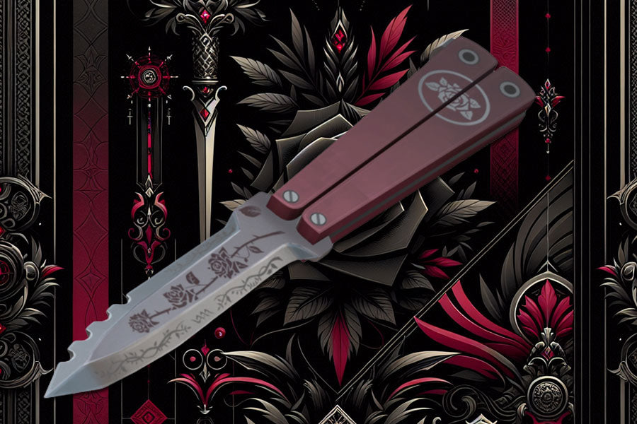 Introducing the Life-Size Black Rose Balisong Replica: A Tribute to TF2 Fans