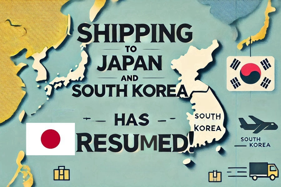 Shipping to Japan & Korea Resumed!
