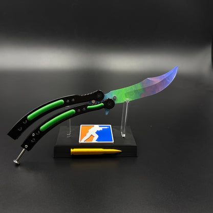 CS Butterfly Knife Gamma Doppler Unsharpened Balisong Trainer