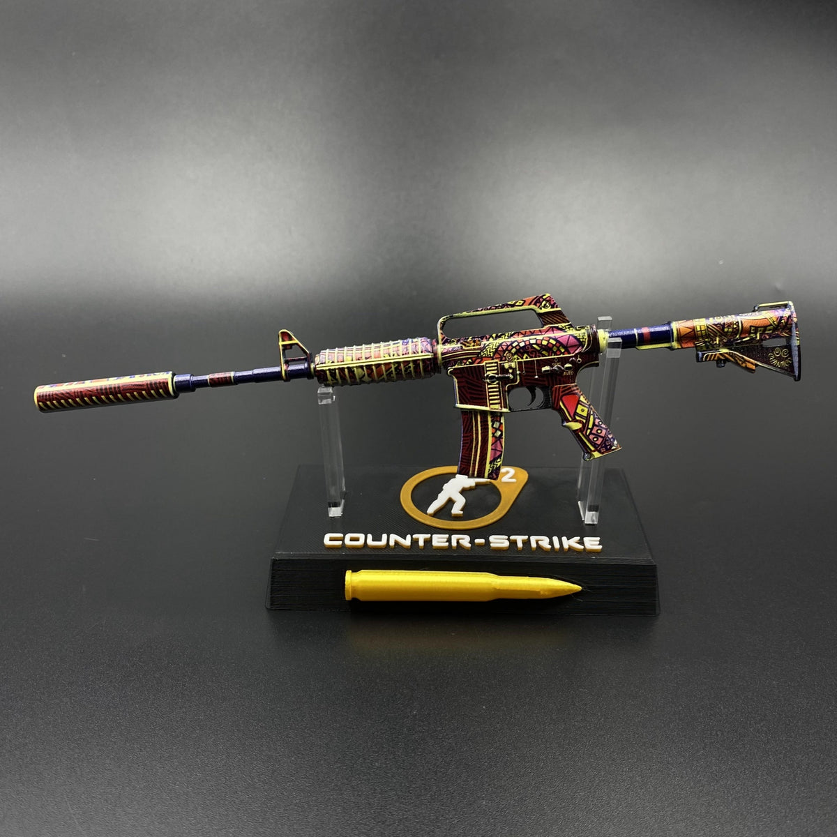 M4A1-S Chantico’s Fire Mini Metal Replica Gun for Collectible