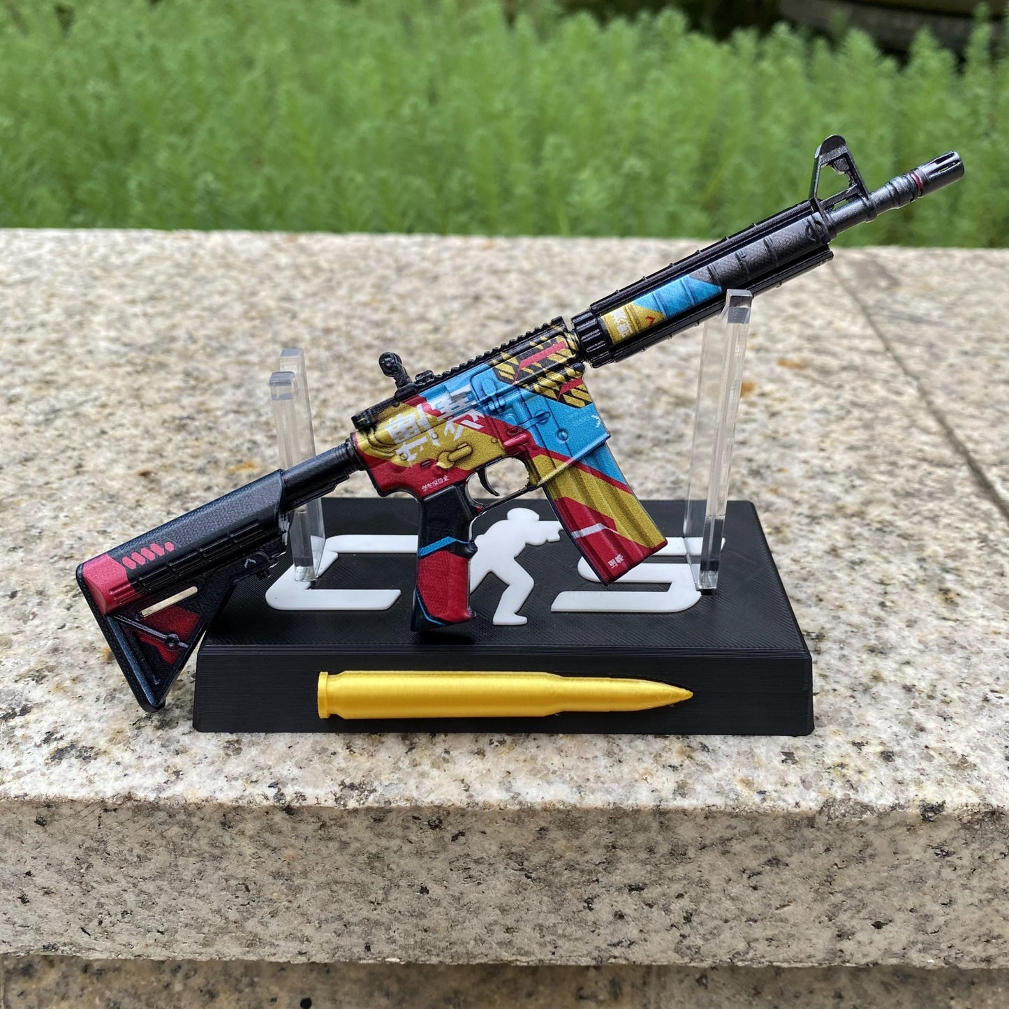 Metal Tiny CS M4A4 Cyber Security Gun Miniature For Collection