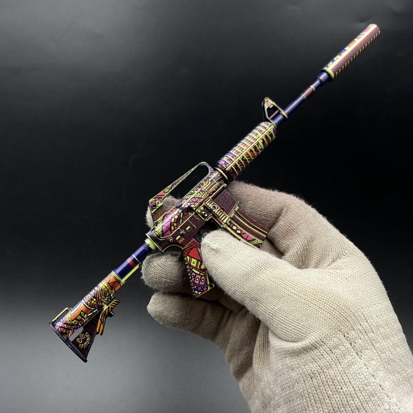 M4A1-S Chantico’s Fire Mini Metal Replica Gun for Collectible
