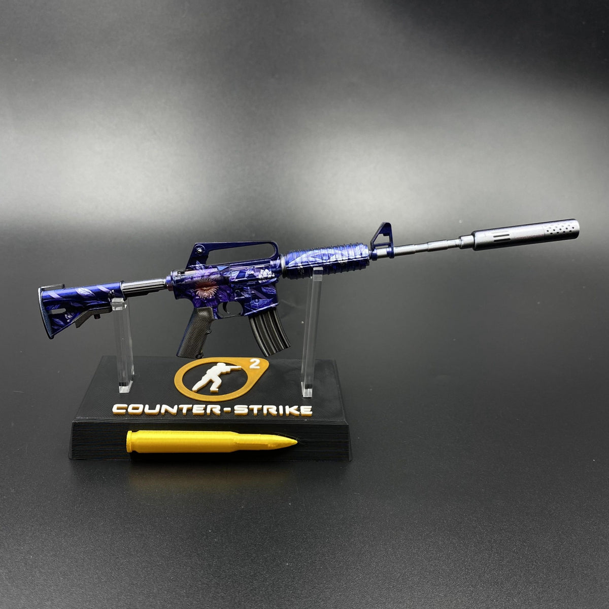 CS M4A1‑S Black Lotus Metal Tiny Gun Replica for Collectible