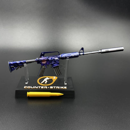 CS M4A1‑S Black Lotus Metal Tiny Gun Replica for Collectible