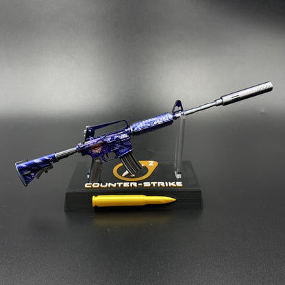 CS M4A1‑S Black Lotus Metal Tiny Gun Replica for Collectible