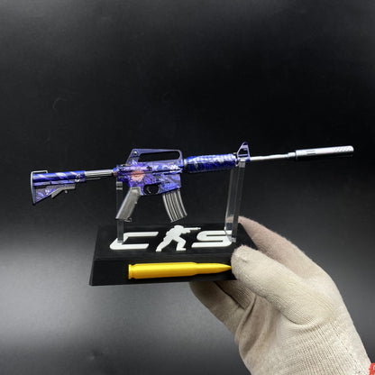 CS M4A1‑S Black Lotus Metal Tiny Gun Replica for Collectible