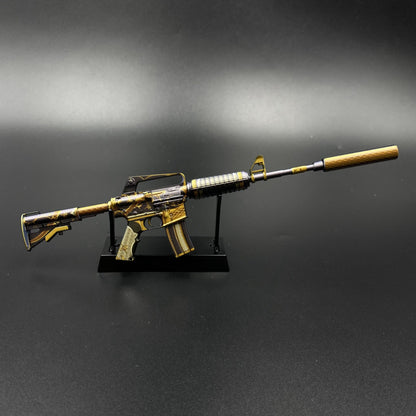 CS2 M4A1-S Golden Coil Mini Metal Replica Gun for Collectible