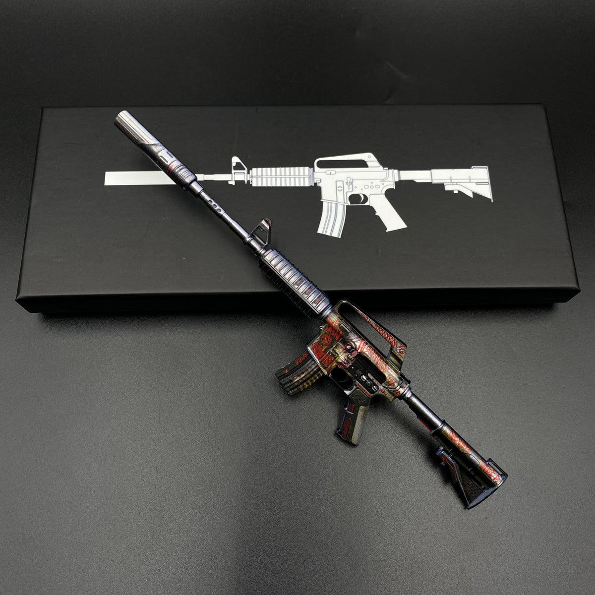 M4A1-S Night Terror Mini Metal Replica Gun for Collectible