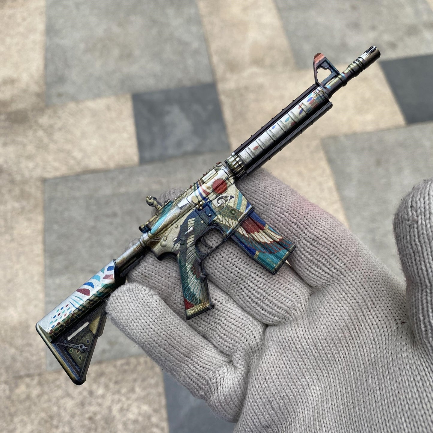 Metal Tiny CS Eye of Horus Gun Miniature For Collection