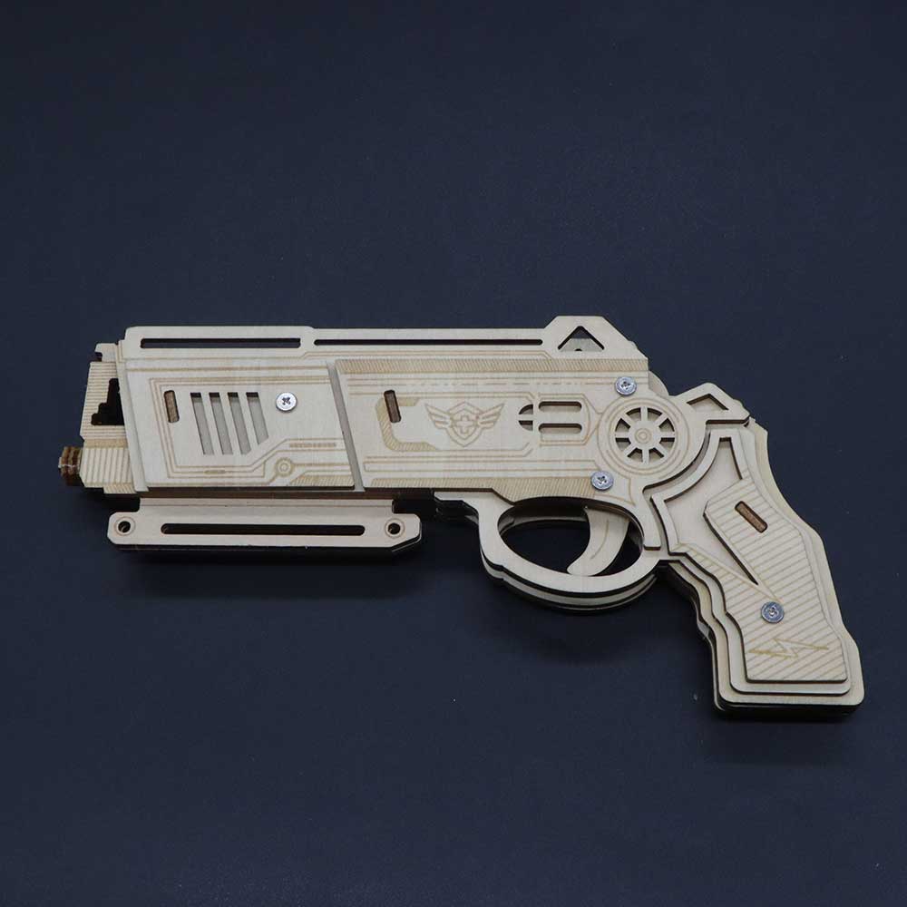 3D Wooden Rubber Band Gun Model Kit
