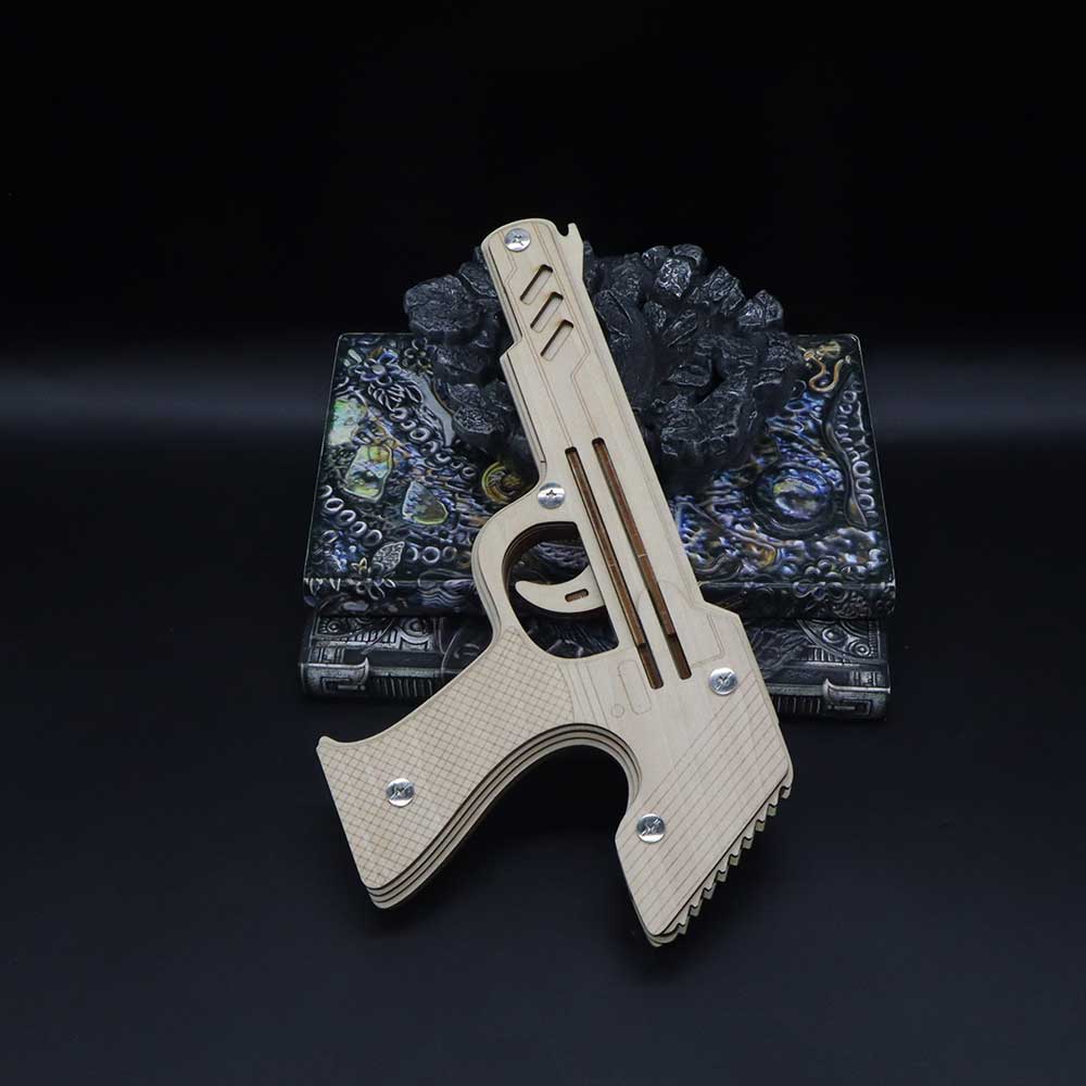 DIY 3D Semi-auto Rubber Band Pistol Model Kit