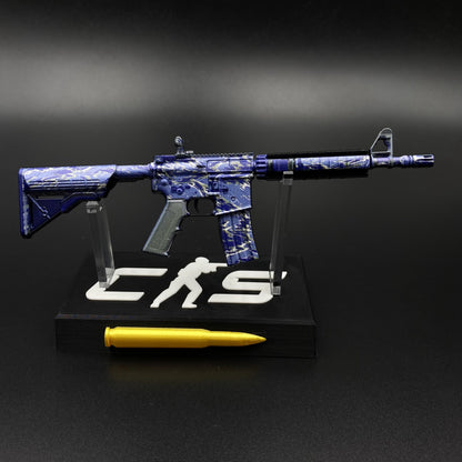 Metal Tiny CS M4A4 Naval Shred Camo Gun Miniature For Collection