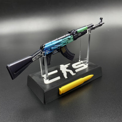 Tiny CS2 AK47 Ice Coaled Gun Miniature Metal Replica For Display