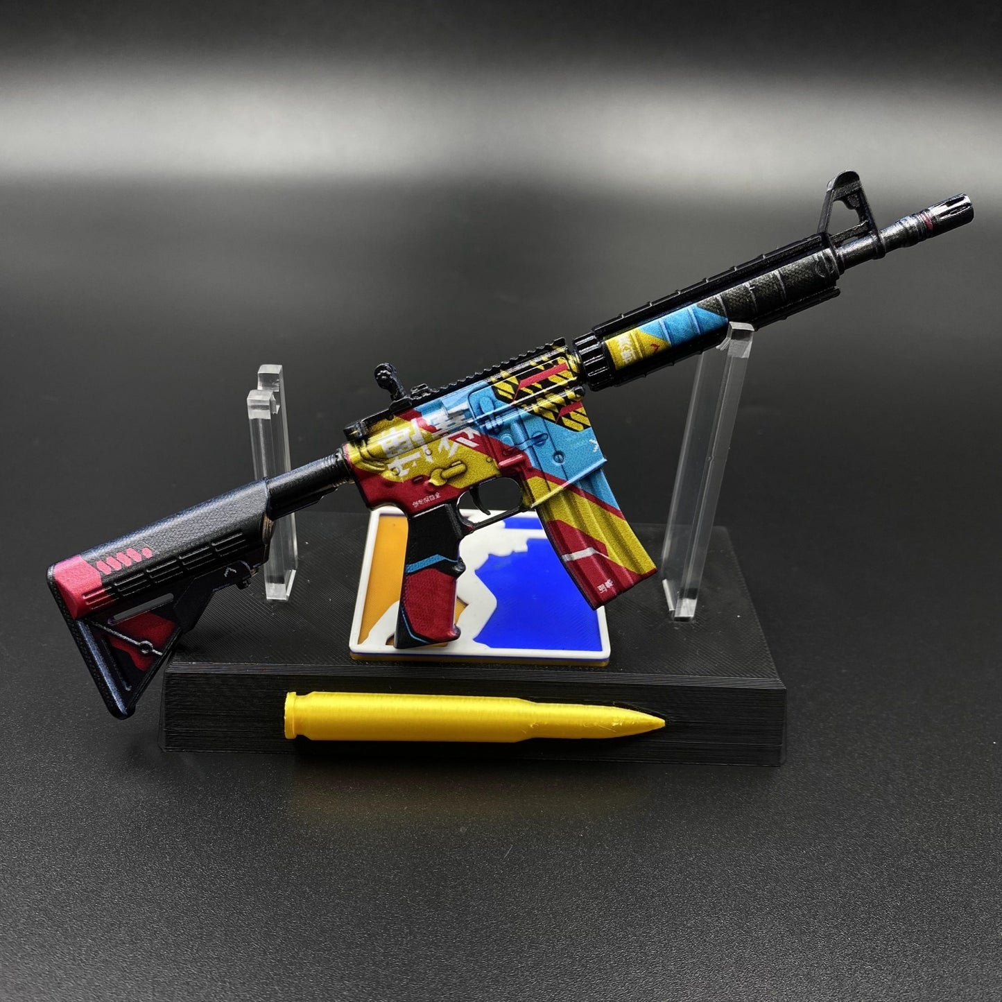 Metal Tiny CS M4A4 Cyber Security Gun Miniature For Collection