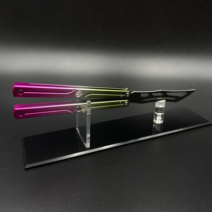 CNC Gradient Balisong Butterfly Knife Trainer Collectible Display Ornament