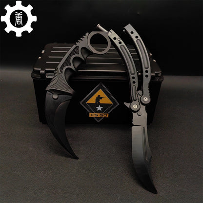 Black Gamma Weapon Case Blunt Blade Karambit & Balisong Gift Box