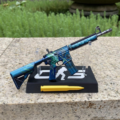 Metal Tiny CS M4A4 Poseidon Gun Miniature For Collection