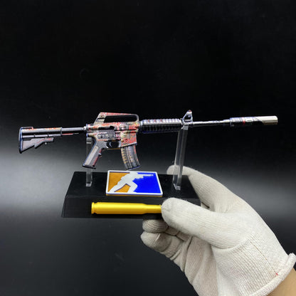 M4A1-S Night Terror Mini Metal Replica Gun for Collectible