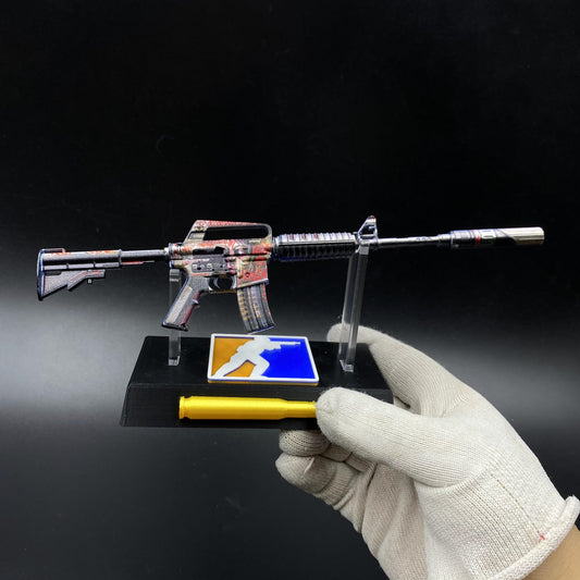 M4A1-S Night Terror Mini Metal Replica Gun for Collectible